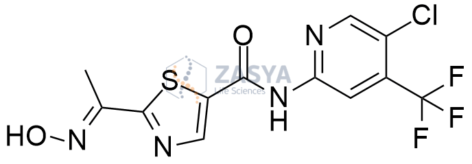 N-(5-chloro-4-(trifluoromethyl)pyridin-2-yl)-2-(1-(hydroxyimino)ethyl)thiazole-5-carboxamide